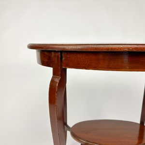Vintage Oval Side Table, Occasional Table with Inlaid Decor, Edwardian Table image 3