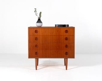 Mid-Century Danish Teak Chest of Drawers, 1960s Scandinavian Dresser