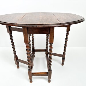 Vintage Drop Leaf Gateleg Table Barley Twist Table - Etsy Canada