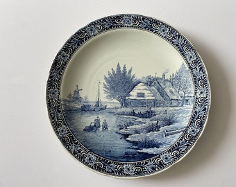 Vintage LARGE Delft Blue Wall Plate by BOCH - Royal Sphinx Maastricht