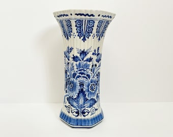 Vintage Royal Delft Vase 1949, De Porceleyne Fles Vase, Delft Blau Vase, Original Delftware, Delft Handbemalte Vase