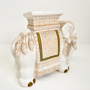 Grande table d'appoint/support pour plante éléphant en céramique vintage, décoration Mid-Century image 4