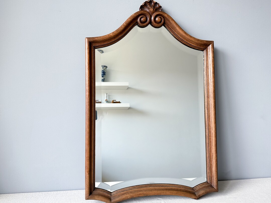 Vintage Carved Wood Framed Mirror Vintage Framed Mirror Wall Etsy