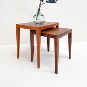 Severin Hansen Rosewood Nesting Tables (Set of 2), Denmark 1960s