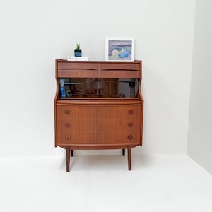 Mid-Century Teak Sekretär mit Schubladen | Gunnar Falsig von Falsig Mobler
