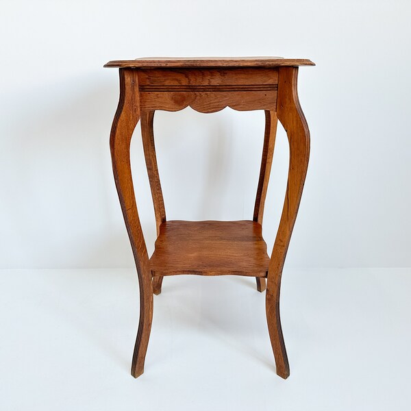 Vintage Side Table, Occasional Table, Pedestal, Plant Stand, Hall Table, Wooden Side Table