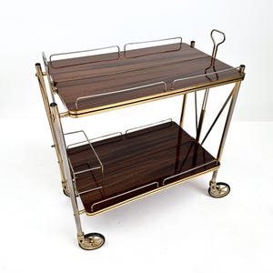 Vintage Mid-century Bar Cart Trolley, Dessert Cart Trolley, Serving Trolley
