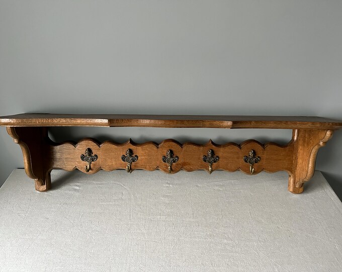 Vintage Wall Coat Rack, Wall Mount Coat Rack, Vintage Decor, Entryway