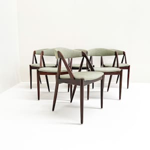 Set of 6 Kai Kristiansen Model 31 Teak Dining Chairs – Danish Mid-Century Modern Design