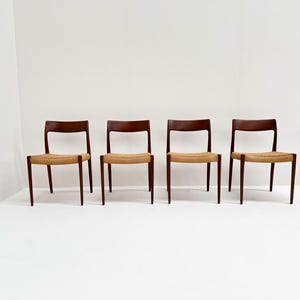 Niels Otto Møller Teak Dining Chairs - Model 77 - Danish Modern - Set of 4