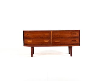Low Mid-Century Danish Rosewood Chest of Drawers by Poul Hundevad for Hundevad & Co, 1960s