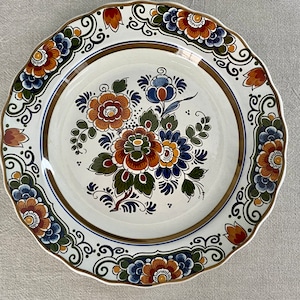 Vintage large Delft polychrome decorative plate - Royal Goedewaagen