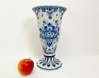 Vintage Royal Delft Vase 1960, De Porceleyne Fles Vase, Delft Blau Vase, Original Delftware, Delft Handbemalte Vase