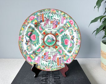 Vintage Chinese Famille Rose Plate, 10.2" Diameter, Hand-painted Chinese Plates, Asian Decor, Chinoiserie, Oriental Decor