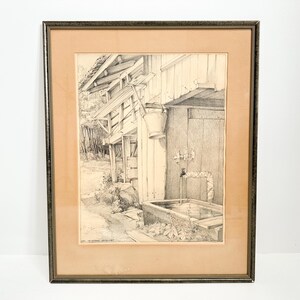 Vintage Lithography, Rural Landscape, Cottage Decor
