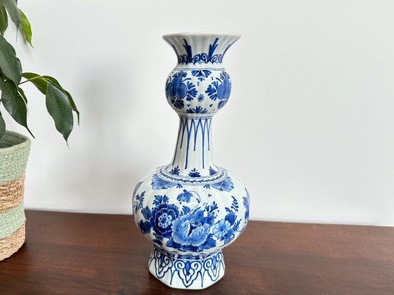 【希少美品】オランダ　ロイヤル　デルフトブルー　花瓶 美品]ロイヤルデルフト オランダ デルフトブルーベース - メルカリ