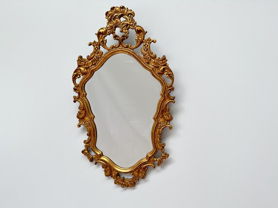 引き取り限定ゴールドフレーム壁掛け鏡金箔貼り