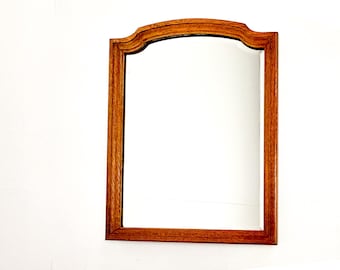 【木製】彫刻フレーム ミラー ヴィンテージ アンティーク ヴィンテージ彫刻木製フレームの斜めミラー：壁掛け、29.5インチ x