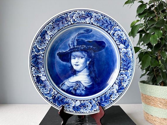 Vintage Delft Blue Plate: Zenith Gouda Rembrandt 