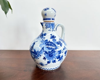 Vintage Royal Delft Liqueur Bottle 1972, De Porceleyne Fles, Royal Delft Blue Vase