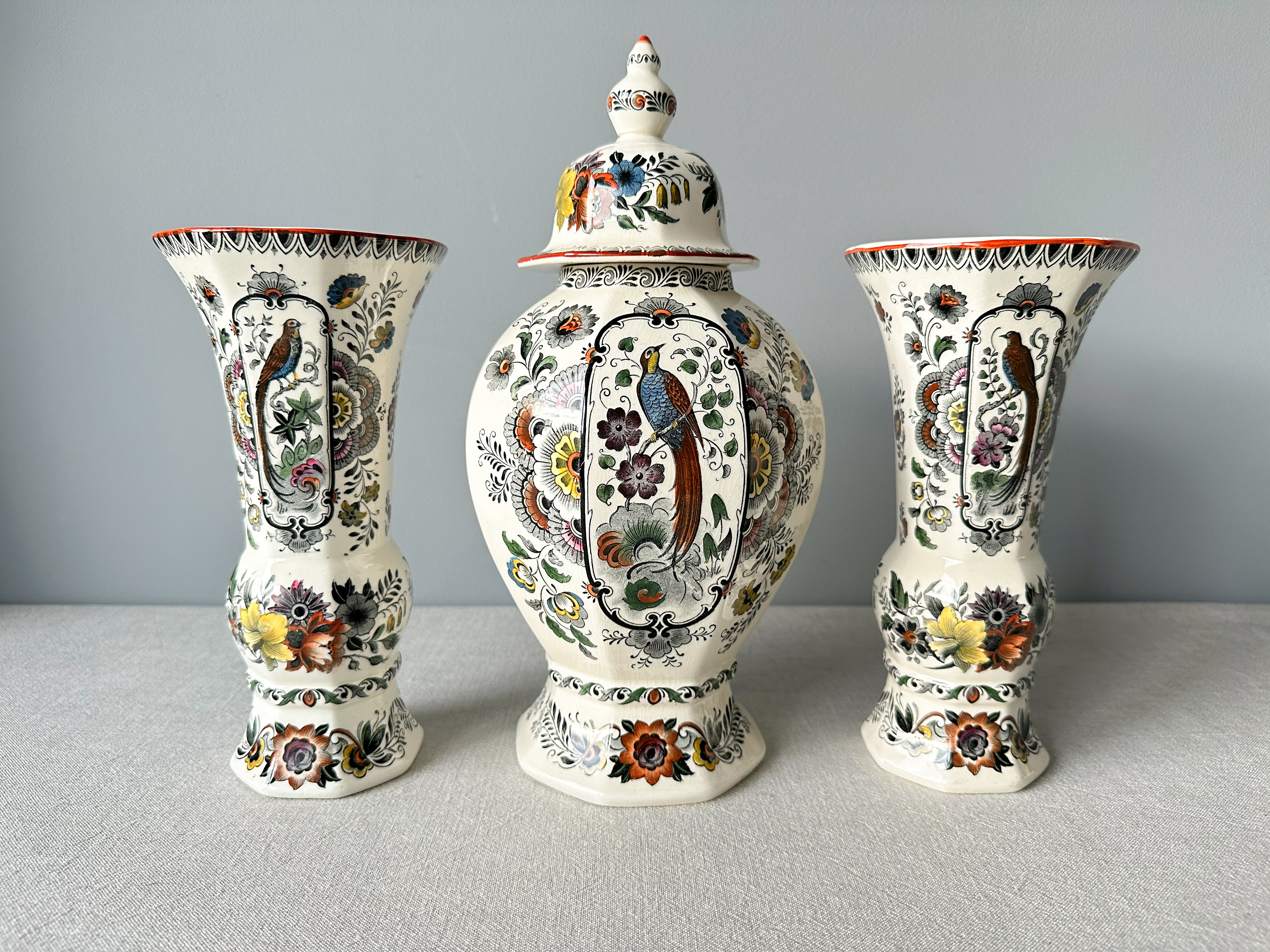 Delft Polychrome Vase 