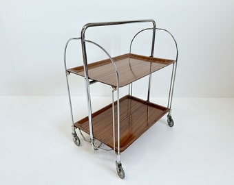 Vintage Mid-century Bar Cart Trolley | Serving Trolley | in the style of BREMSHEY Dinett