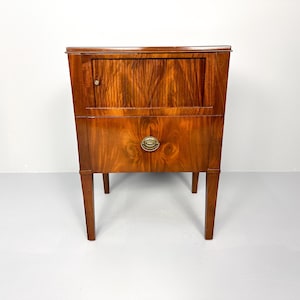 Antique 19th Century Nightstand with a Roller Door