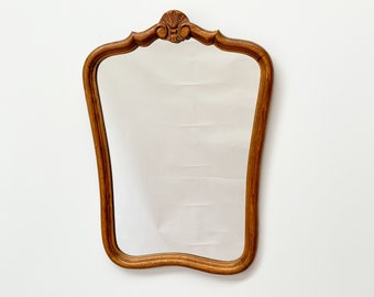 Vintage Carved Wood Framed Mirror, Wall Hanging Mirror