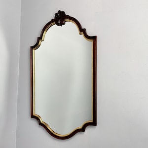 Vintage Large Carved Wood Framed Mirror