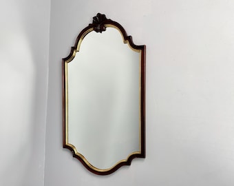 Vintage Large Carved Wood Framed Mirror