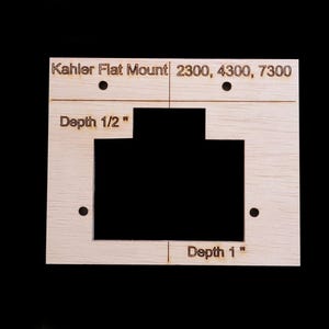 Kahler 2300, 4300, 7300 Bridge Routing Template for 6 string guitars