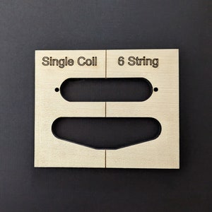 Mall för routing av single coil-gitarrpickuper (6, 7 eller 8 strängar)