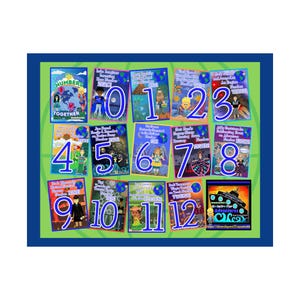 Arte mural para aprender números, decoración educativa para habitación infantil, póster "Vamos a aprender los números del 0 al 12" de Goodwin Globetrotter