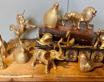 MCM Large Solid Brass Animal Collection 