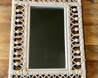 Boho Chic Rattan Mirror