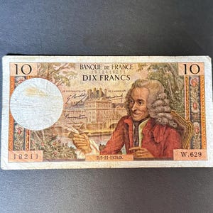 1970 10 Francs French Currency