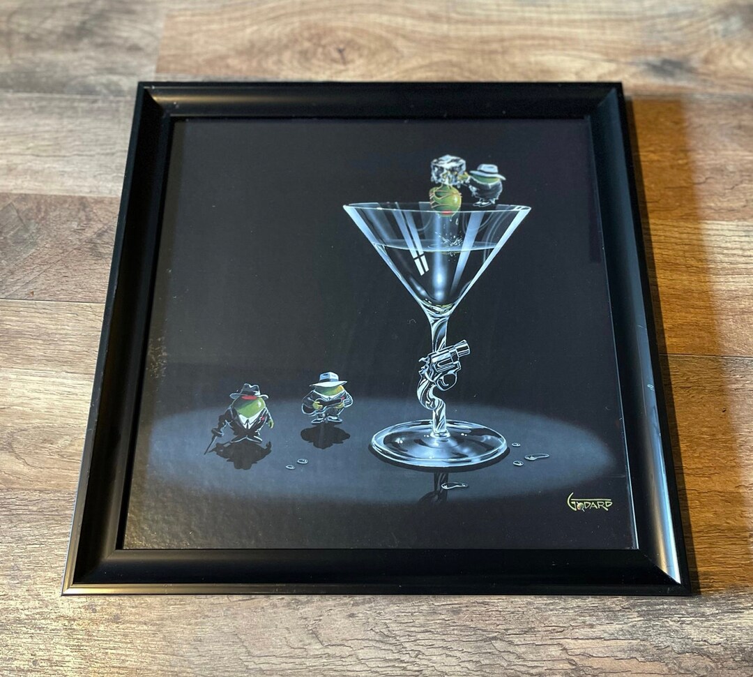 Michael Godard Framed 2 Shots and a Splash Etsy