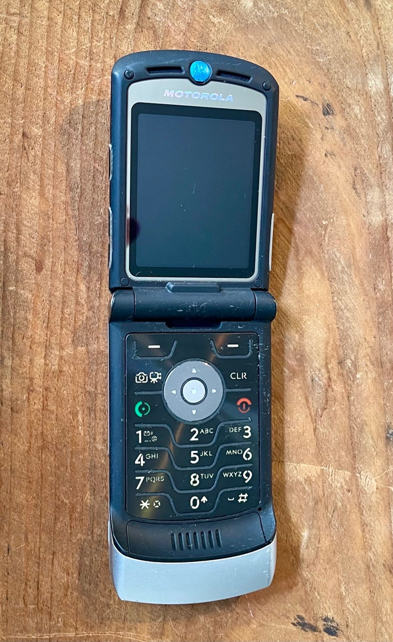 Vintage Motorola Razr V3M Silver Black Etsy