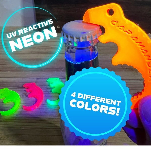 Capamander UV Neon (Party) - Bottle and Can Opener - Your everyday companion for all your drinking needs