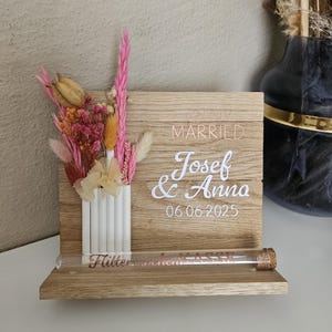 Chèque cadeau personnalisable pour un anniversaire, une lune de miel, une décoration florale séchée, un cadeau de mariage, une réalisation de souhaits, un caissier pour une lune de miel