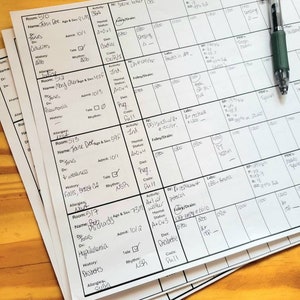 Med Surg/Telemetry 4 Patient Nurse Report Sheet