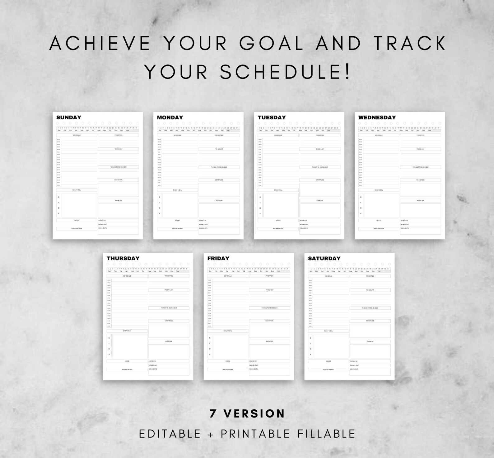 7-day-planner-editable-daily-planner-weekly-planner-daily-etsy