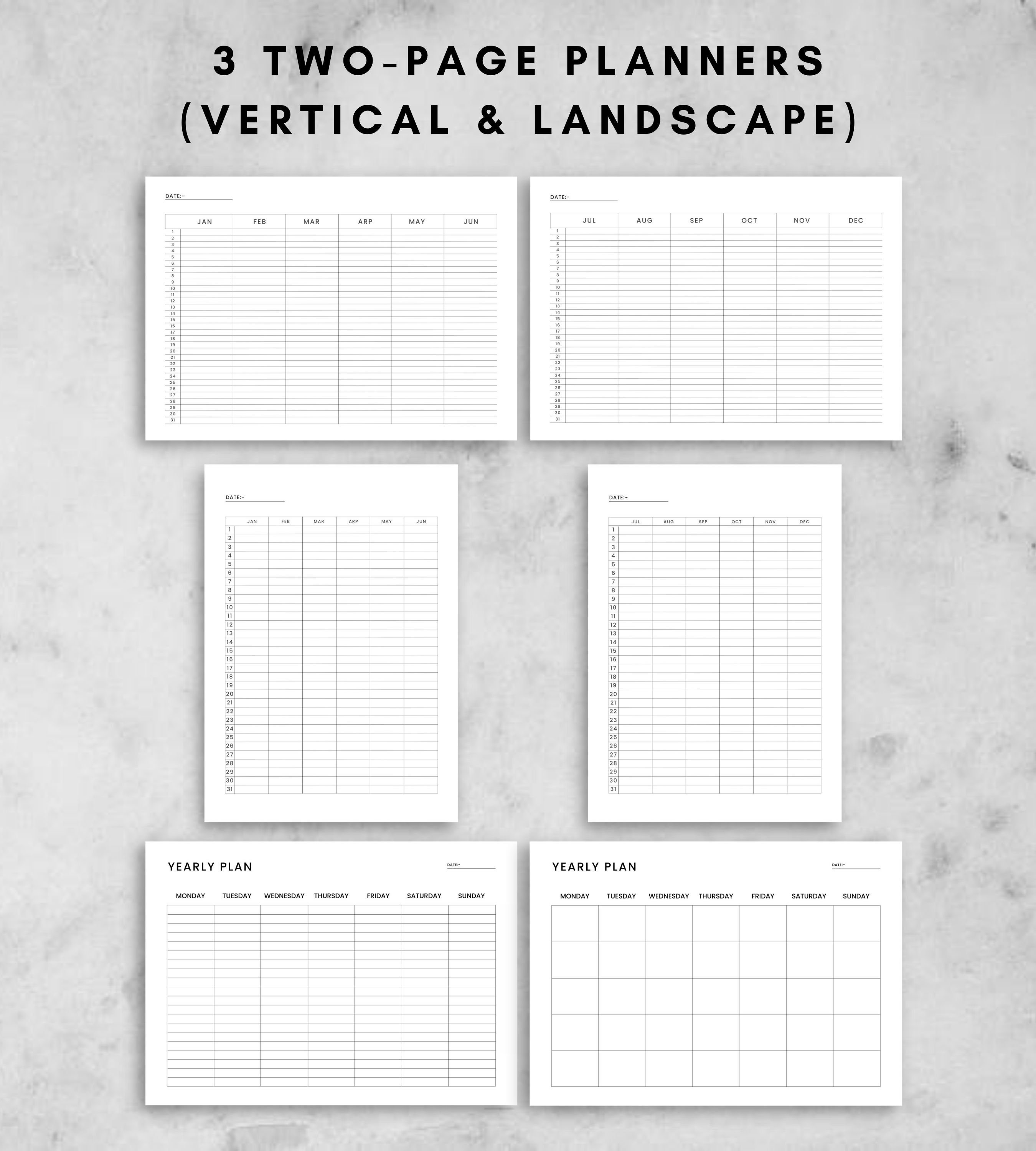 Blank Calendar Inserts Bundle Printable Half Year Calendar Etsy blank-calendar-inserts-bundle-printable-half-year-calendar-etsy