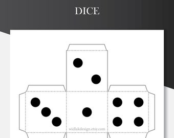 Printable Dice: DIY Template (PDF)