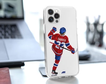 CAUFIELD phone case CANADIENS MONTREAL for iPhone 15, 14, 13, 12 pro, Samsung S24 Clear customized cover for smartphone.Hockey gift for fans