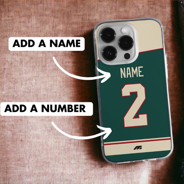 Minnesota Wild custom phone case for iPhone 15, 14, 13, 12 pro, Samsung S24 - Perfect gift idea for boyfriend, brother, dad, Hockey fan