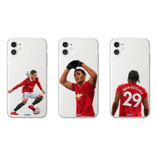 Manchester United protective phone case for smartphone - clear phone case for iPhone 11 iPhone 12 iPhone 13 iPhone 14 Samsung galaxy S22 S21