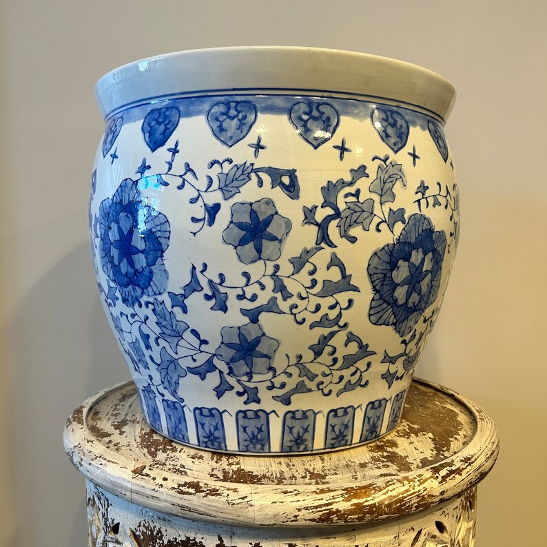 Vintage Chinoiserie Planter 14 Chinese Planter Extra Etsy