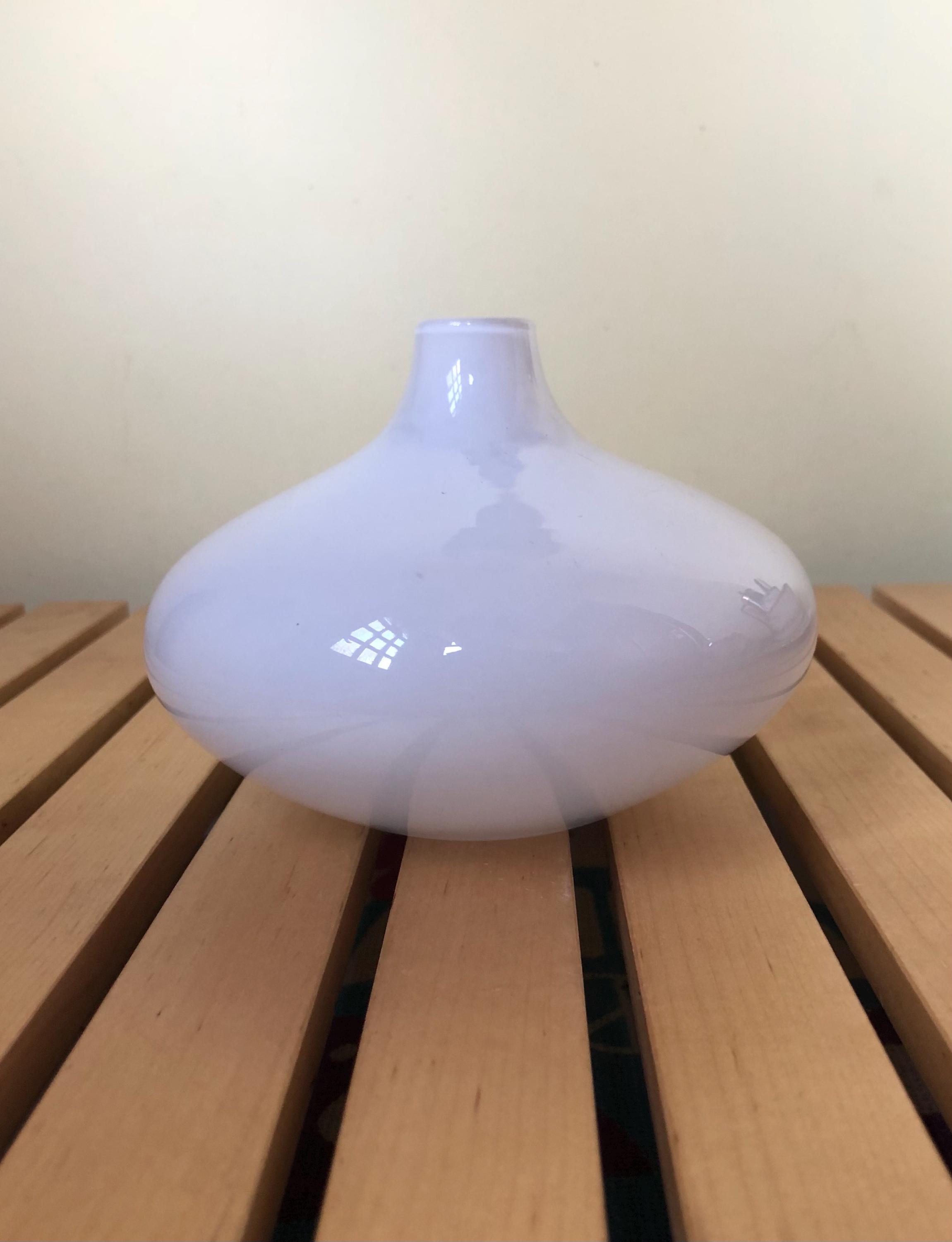 White Handblown Glass Vase Designed by Johanna Jelinek for IKEA - Etsy