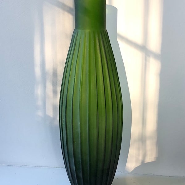 Ribbed Glass Vase Etsy UK